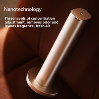 Diffuseur d'arômes portable en alliage d'aluminium argenté SU-2504C, alimenté par piles, capacité 100 ml, 5000 mA, contrôlé par application, pour table, hôtel