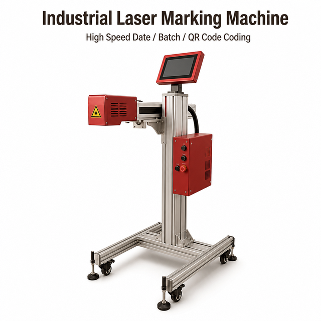 Industrial CO2 Laser Marking Machine 30W Online Coding 0-280m/min for Pipes Cables Boards Packaging Production Line