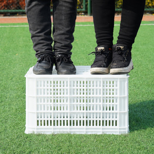 Plastic Crates 525x360x300mm <b>Stackable</b> Mesh Turnover Boxes For Fruit Vegetable Storage And Transport Shandong Made - Product Image 2