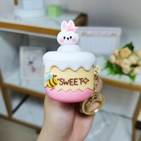 Porte-clés Fidget Ours Gâteau Pop-up en PVC Souple, Jouet Sensoriel Anti-stress, Breloque de Sac, Cadeau, Boîte Surprise