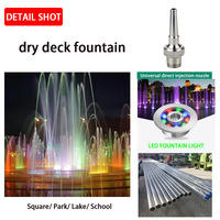 Fuente musical de luces LED de gran tamaño para exteriores modernas y duraderas de acero inoxidable para jardines y atracciones