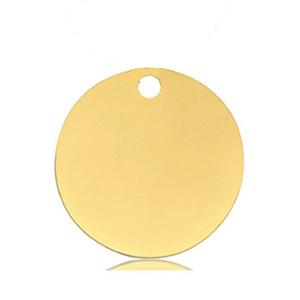 สร้อยคอสแตนเลสสตีลชุบทอง25มม. จี้โลหะแฟชั่นแบบสั่งทำโลโก้ - Product Image 1