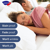 Parure de draps en lin 100 % fibre de polyester, tailles double, queen et king, idéale pour les projets hôteliers – Vente en gros usine