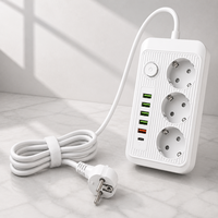 Prise de courant européenne sur mesure de qualité supérieure, panneau PC ignifuge, 16A haute puissance, norme européenne pour tableau de prises domestique, multiprise USB