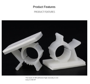 LV Products Wall-Mounted <b>Cable</b> Organizer with Adjustable Fixed Seat and Sticky Wire Harness Buckle <b>Cable</b> <b>Clip</b> Storage - Product Image 4