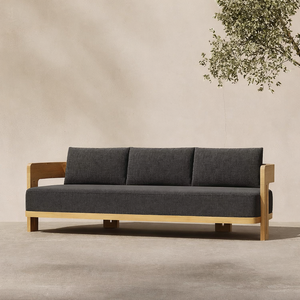 Muebles Modernos de Madera de Teca Impermeables <span class=keywords><strong>con</strong></span> Cojines, Diseño Versátil para Sala de Estar, Jardín, Patio, Balcón, Hotel, Sofá Seccional para Exteriores - Product Image 6