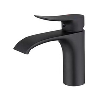 Robinet de lavabo moderne à une poignée en laiton Robinet en céramique Haut et court Robinet mitigeur de salle de bain Vente directe d'usine Accessoires complets