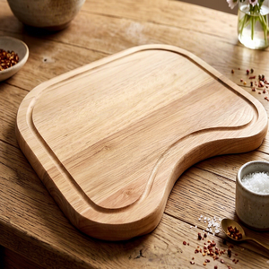 Planche à découper en bois de forme irrégulière avec gravure, planches à découper écologiques pour la viande, le fromage, le pain, les légumes - Product Image 1