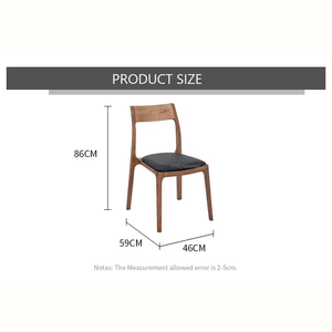 Antique Stackable Dining Chair in Luxury Retro Vintage Leather on Solid Ash Wood - Product Image 6