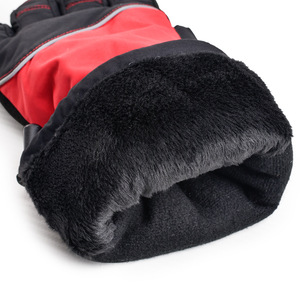 Gants de ski chauffants noirs et rouges, doublés de polaire, isolés thermiquement, rechargeables, pour sports de plein air, cyclisme, adultes, unisexes - Product Image 5