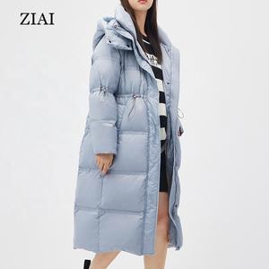 Chaqueta de algodón con capucha de alta calidad, abrigo largo por encima de la rodilla, grueso y cálido, relleno de plumón de <span class=keywords><strong>pato</strong></span> blanco, para invierno, venta al por mayor - Product Image 6