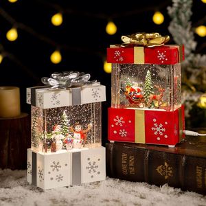 2024 New Hot Sale Christmas Decoration <b>Gifts</b> Crafts Plastic Music Lamp Christmas Snow Globe Water Lantern - Product Image 2