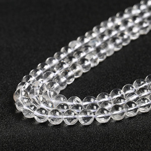 Perles de cristal rondes naturelles blanches Jingde, bracelet en cristal pour cheveux, accessoires de bijoux DIY en vrac - Product Image 4