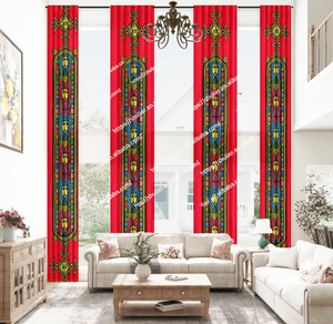 Impresión 3D tradicional etíope y eritreo Cruz diseño Villa sala de estar <span class=keywords><strong>cortinas</strong></span> para la fiesta de bodas - Product Image 6