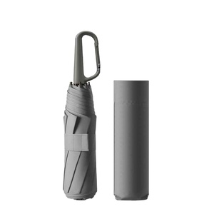 Paraguas Plegable Automático de Tres Pliegues con Revestimiento Negro, 10 Varillas, Diseño Moderno, Parche Engrosado, Sin Memoria - Product Image 1