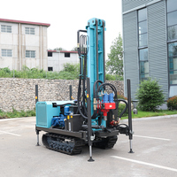 Foreuse de puits d'eau SM300 300m sur chenilles en caoutchouc avec moteur diesel