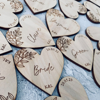 Noms de lieux en bois personnalisés Table de mariage Place réglage gravé étiquettes de nom décor de Table rustique