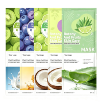 OEM ODM Gemengde Fruit Plant Extract Gezichtsmasker Hydraterend Voedend Verhelderend Meerdere Formules Op Maat Gemaakt Sheet Mask Skincare Alles