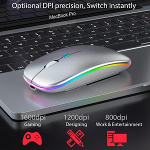 Factory Price <b>Usb</b> Gaming <b>Mouse</b> Wireless Charging Silent for Pc Games Laptop Office Rechargeable Colorful Available - Product Image 5