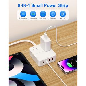 Power Strip 6Ft 4 AC Outlets 4 <b>USB</b> Ports Surge Protector Charging Station for Laptop - Product Image 3