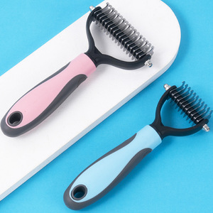 Peigne de toilettage pour animaux emballé sous blister, pour démêler et éliminer les poils lâches, adapté aux Golden Retrievers, Samoyèdes et chats. - Product Image 1