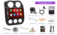 Podofo 10,1 "Android 2 + 32G estéreo de coche para JEEP COMPASS 2014 Radio de coche Autoradio Carplay Android Auto GPS Wifi Hifi Audio RDS
