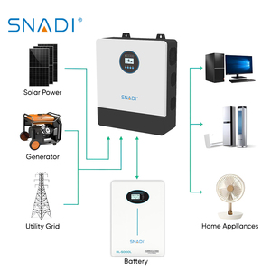 Inversores Solares Híbridos de Alta Potencia OEM de 3kw, 5kw, 6.4kw, 8kw y 10kw para Uso Doméstico con Controlador de Carga Solar MPPT Integrado - Product Image 2