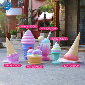 Statua Personalizzata di Grandi Dimensioni in Resina e Fibra di Vetro a Forma di Caramella, Cupcake, Gelato, Sculture e Intagli in Pietra - Product Image 4