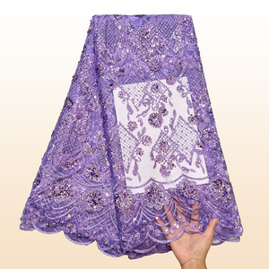 French Shining <strong>Net</strong> Embroidery <strong>Sequins</strong> <strong>Lace</strong> <strong>Fabric</strong> High Quality African Mesh <strong>Sequins</strong> <strong>Lace</strong> <strong>Fabric</strong> For Women Evening Party - Product Image 6