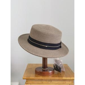 Women's <b>Straw</b> <b>Hat</b> Flat Top Sun Protection Beach Khaki Black Gray Beige Breathable Windproof Sunshade Casual Daywear - Product Image 5