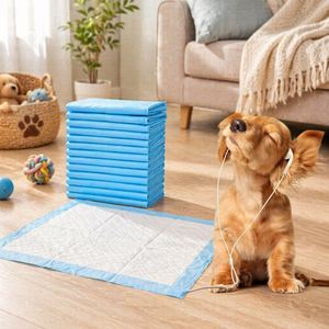 Tapis d'entraînement pour chiens imperméables en film PE SAP à forte absorption, personnalisés pour les pipis et les urines des chiens - Product Image 1