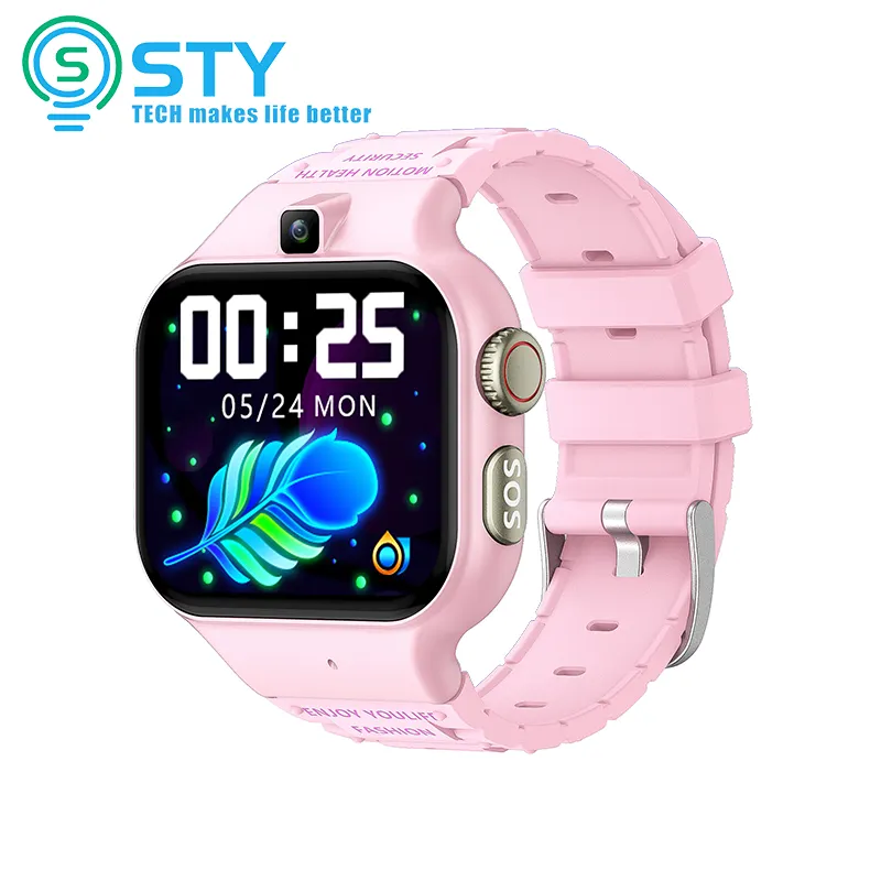 Kids IP67 Waterproof SOS Antil-lost Smartwatch Children 4G SIM Card Clock Call LBS Location Tracking Wrist Smart Watch