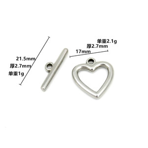 Fermoir en acier inoxydable pour bijoux DIY, taille moyenne, finition lisse, pour connecteur de bracelet et collier - Product Image 2