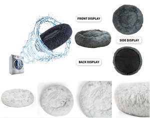 Faux Fur Comfortable Washable Soft Donut Pet <strong>Dog</strong> Cat <strong>Bed</strong> for Large <strong>Dog</strong> Warm Round Customized Calming Fluffy Plush Pet <strong>Dog</strong> <strong>Bed</strong> - Product Image 3