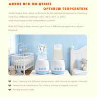 Mélangeur et chauffe-biberon portable pour bébé, nouveau design, 4 réglages de température, batterie au lithium intégrée, rechargeable