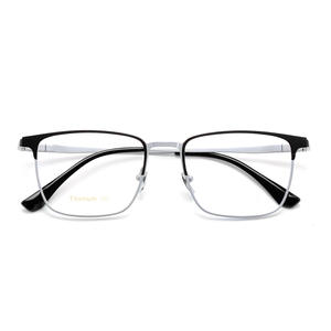 Montures de lunettes pour hommes en titane pur, rectangulaires, monture complète, légères, style professionnel, tendance de la mode, Shenzhen TA2212 - Product Image 5
