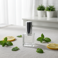 Flacon de parfum cylindrique en verre coloré, 10 ml, design simple et créatif, emballage cosmétique vide avec bouchon à vis, sérigraphié