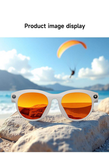 INMO AI Smart <b>Glasses</b> With 1080P <b>Camera</b> Voice Control Type-C Charging White Black Frames Plastic Titanium - Product Image 5