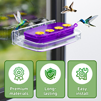 Tempat Makan Burung Kolibri untuk Jendela dengan Suction Cup Kuat, Tempat Makan Burung Kolibri untuk Jendela dengan Pandangan Jelas, Grosir Logo Kustom