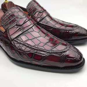 Goodyear zapatos casuales a la venta para hombres <span class=keywords><strong>piel</strong></span> de cocodrilo decente hombres zapatos de software casuales mocasines de cuero de cocodrilo puro zapatos hombres - Product Image 5