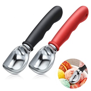 Wholesale 7 Inches Nonstick Anti-Freeze Zinc Dough Scooper Ice Scoop for Gelato <b>Cookie</b> Sorbet Almond - Product Image 5