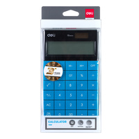 Deli E1589 Calculatrice de bureau légère Calculatrice à 12 chiffres en plastique