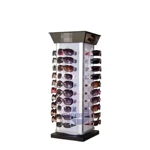 Lishi Customized Optical Store Furniture Wooden Eyewear Sunglass Display Shelves Modern Optical Store Display Fixtures Showcase