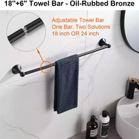 Crochet mural de luxe en Bronze frotté à l'huile pour Robe d'hôtel, porte-papier toilette, anneau de serviette, ensemble d'accessoires de quincaillerie de salle de bain