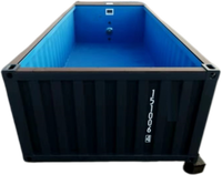 Piscine Conteneur de Transport Compacte en Fibre de Verre Hors Sol avec Fenêtre – Offre Spéciale
