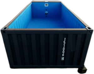 สระว่ายน้ำคอนเทนเนอร์ขนาดเล็ก ราคาประหยัด พร้อมหน้าต่าง สำหรับติดตั้งบนพื้นดิน ทำจากไฟเบอร์กลาส - Product Image 2