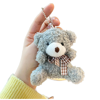 Mini ours en peluche coton porte-clés poupée doux dessin animé en peluche pour la saint-valentin 10 cm hauteur écologique PP remplissage sac de fête
