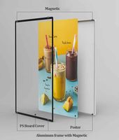 Boîte lumineuse publicitaire A4/A2/A1, panneau lumineux LED en aluminium, menu publicitaire LED, panneau lumineux ultra-fin, panneau LED pour restaurant