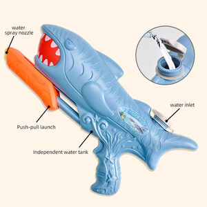 Groothandel Zomer Buiten Spuitpistool Kinderspeelgoed Plastic Kleurrijk Cartoon Haai Waterpistool 2025 - Product Image 3