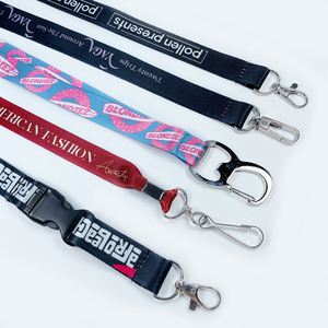Designer Polyester Sublimation Neck Custom Printed Tear Resistant Folk Art Keychain Anime Breakaway Lanyards with Logo - Product Image 2